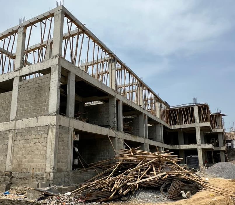 Hamlet Apartments under construction in Ilasan, Lekki
