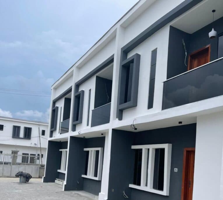 A row of Dozek Group terrace duplexes in Lekki, Lagos
